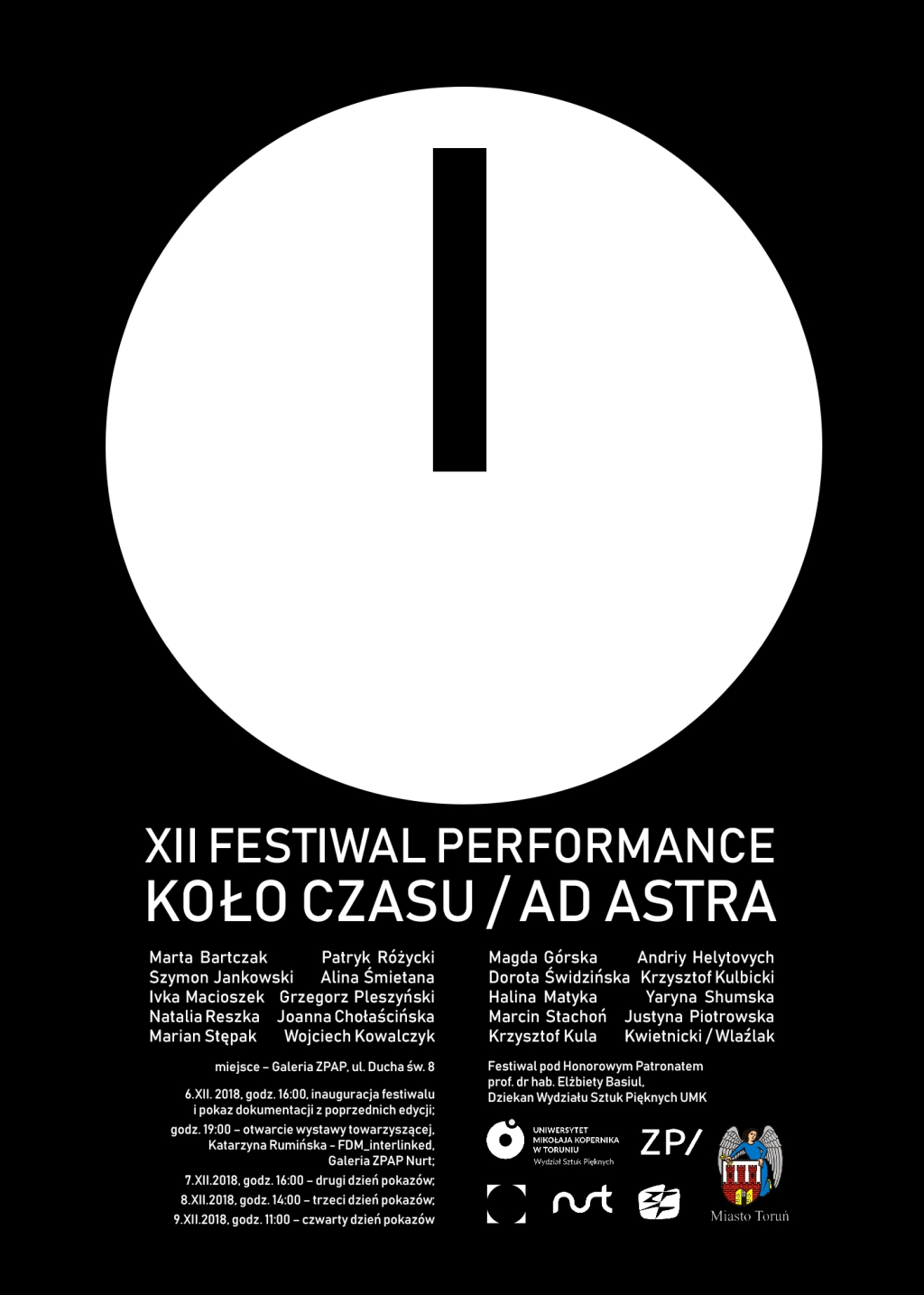 Zapraszamy na XII Festiwal Performance Koło Czasu / Ad Astra