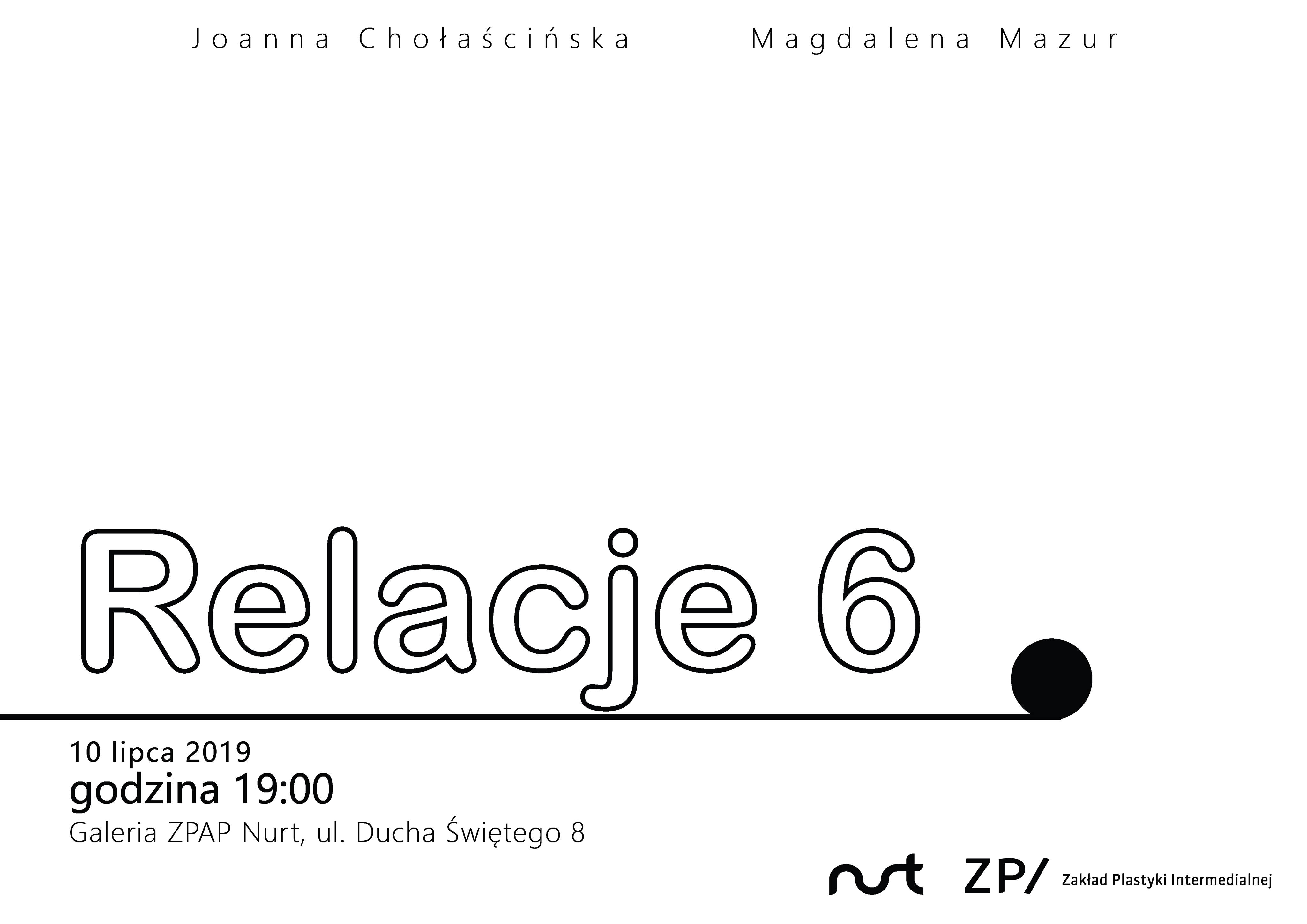 Zapowiedź wystawy – Relacje 6. Joanna Chołaścińska i Magdalena Mazur