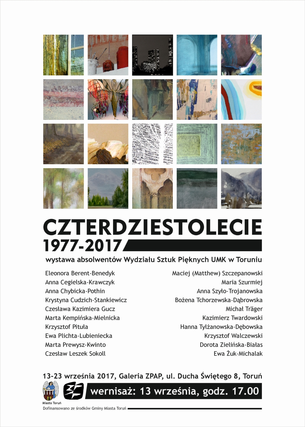“Czterdziestolecie 1977-2017” – wystawa absolwentów Wydziału Sztuk Pięknych UMK w Toruniu