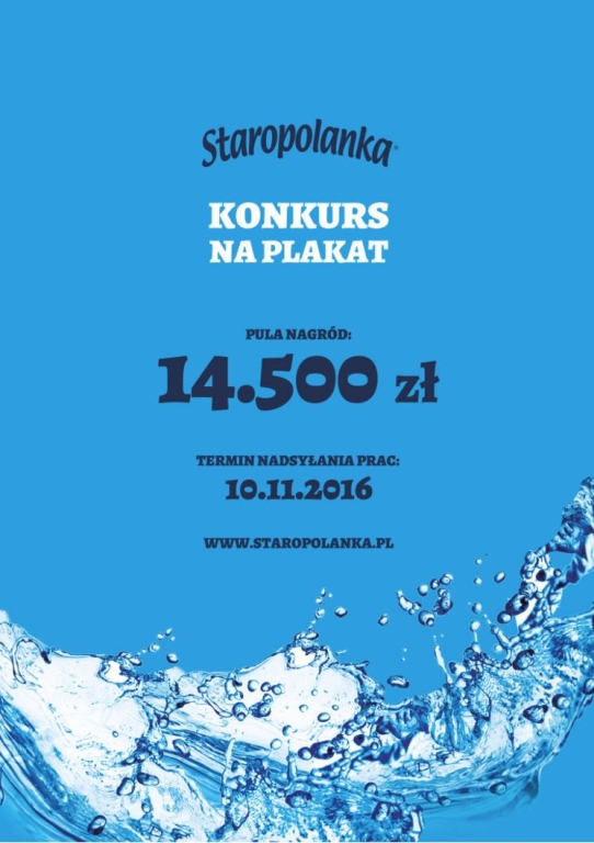 Konkurs na projekt plakatu promującego wodę mineralną marki Staropolanka
