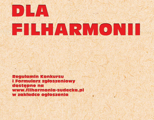 Konkurs na logo dla Filharmonii Sudeckiej im. Józefa Wiłkomirskiego w Wałbrzychu.